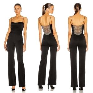 New Galvan London Spaghetti Strap Beaded Jumpsuit NWT Size 8 US